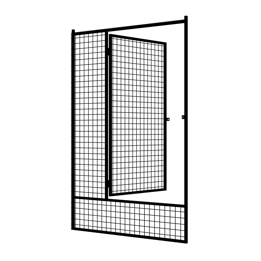 Hundgårdsdörr 1800x1200 RAL9005